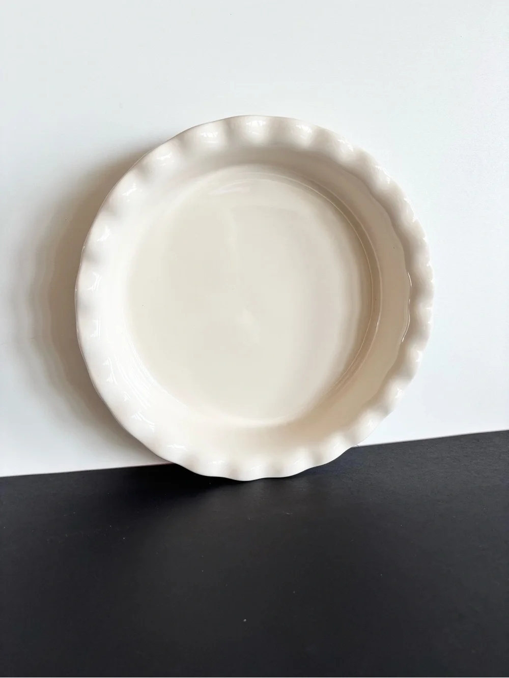Paula Deen Fall Harvest Large 11 inch Stoneware Quiche or Pie Plate Ruffled Edge